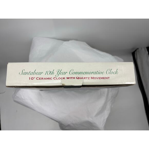 SantaBear 1994 10 Year Commemorative Ceramic Clock - Picture 5 of 8